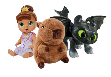 Bonecas, bonecos e pelúcias