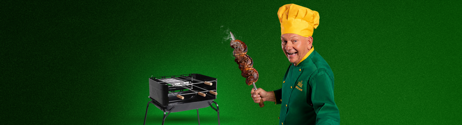 Luciano Hang assando churrasco
