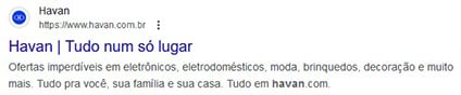 Endereço havan.com