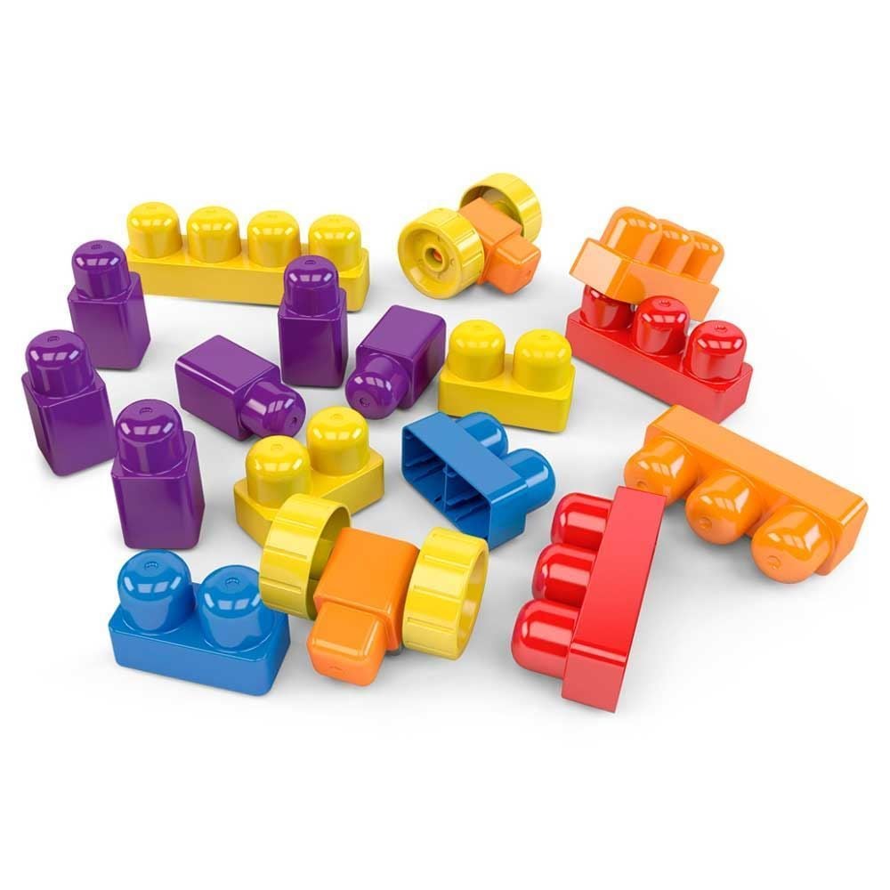 Bloco De Montar Colorido Com 24 Peças Brinquedo Infantil Divertido