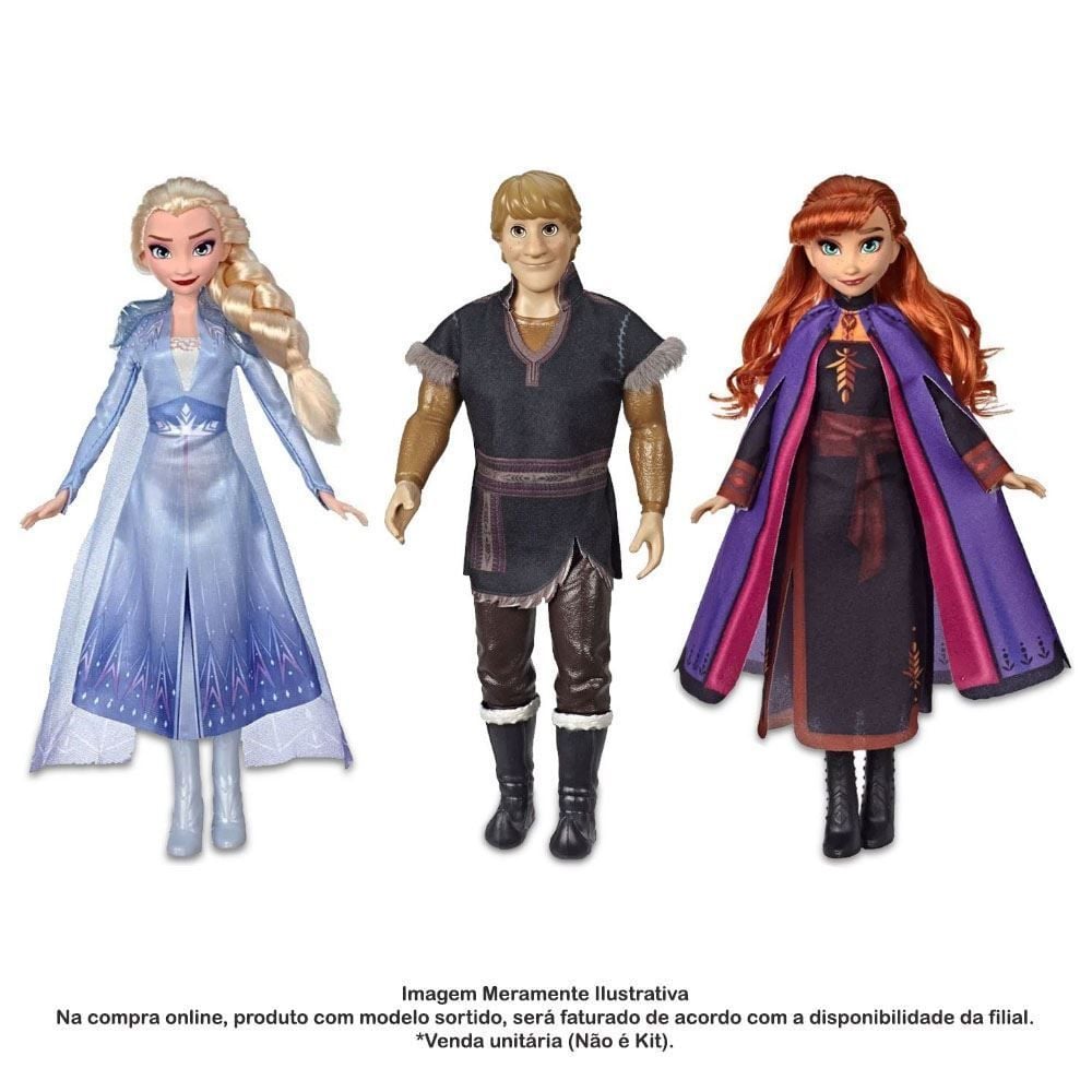 Boneca Anna E Elsa Frozen Pelúcia 50 Cm