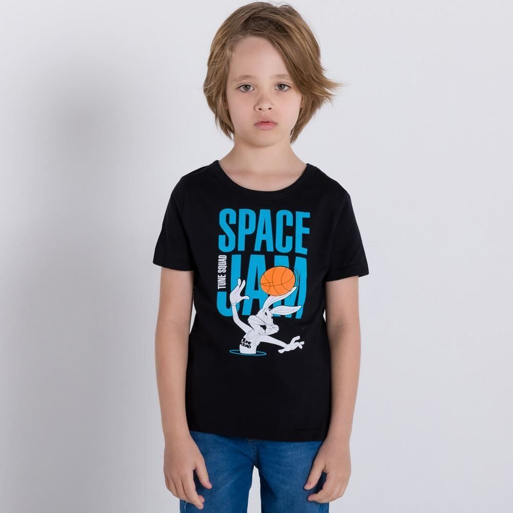 Camiseta 4 a 10 anos Space Jam Pernalonga Bandup Quantum