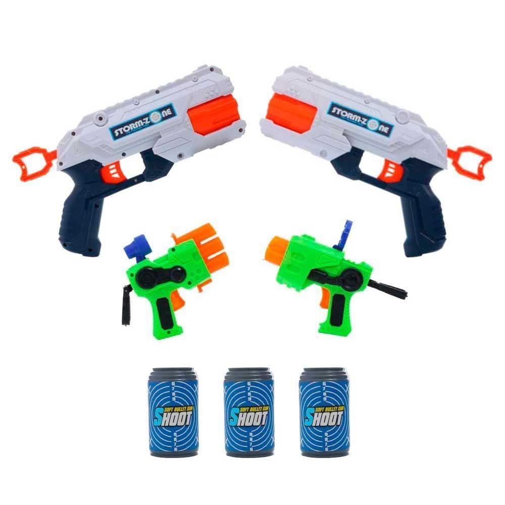 Conjunto water blaster kids toy guns of different design, handguns