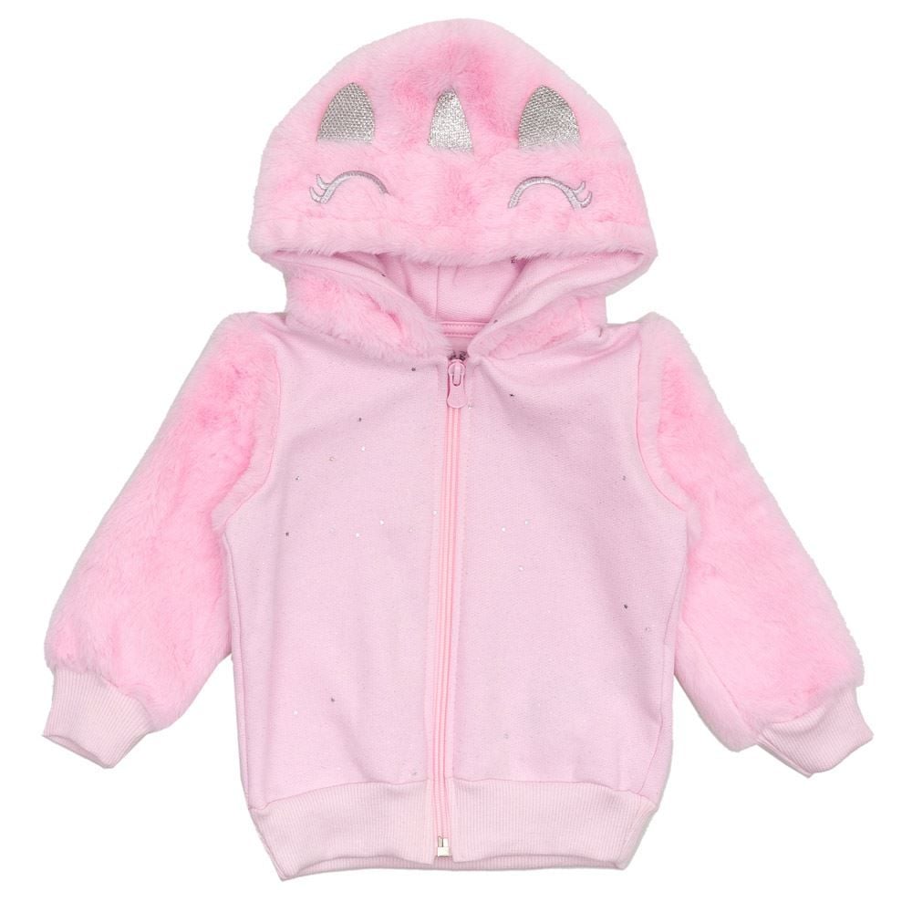 baby pink zip up moletom com capuz