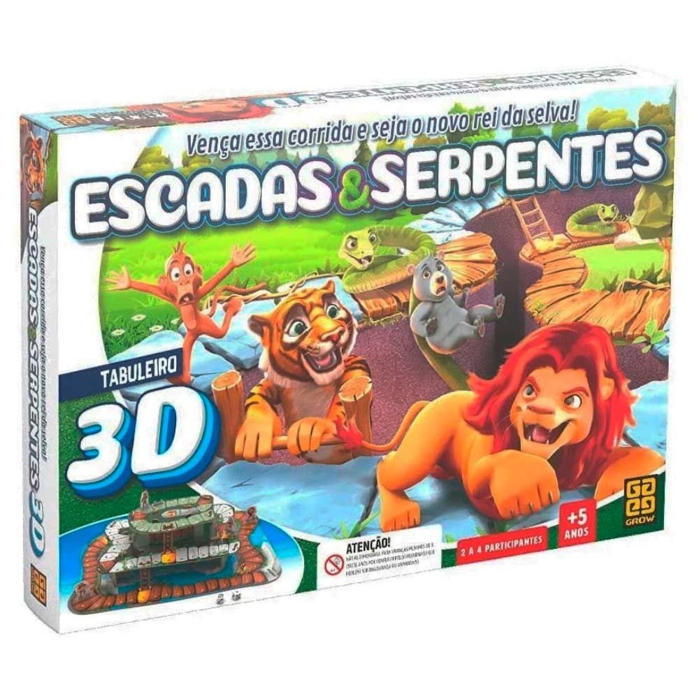 Jogo escadas e serpentes 3D - JOGOS - Nina Brinca - Brinquedos Educativos e  Jogos Pedagógicos
