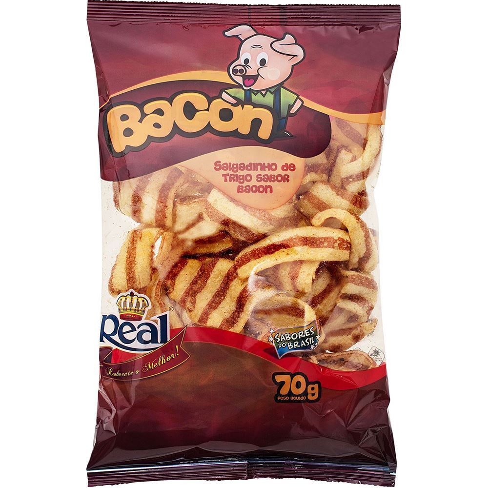 Salgadinho De Trigo Sabor Bacon 70G Real - 45